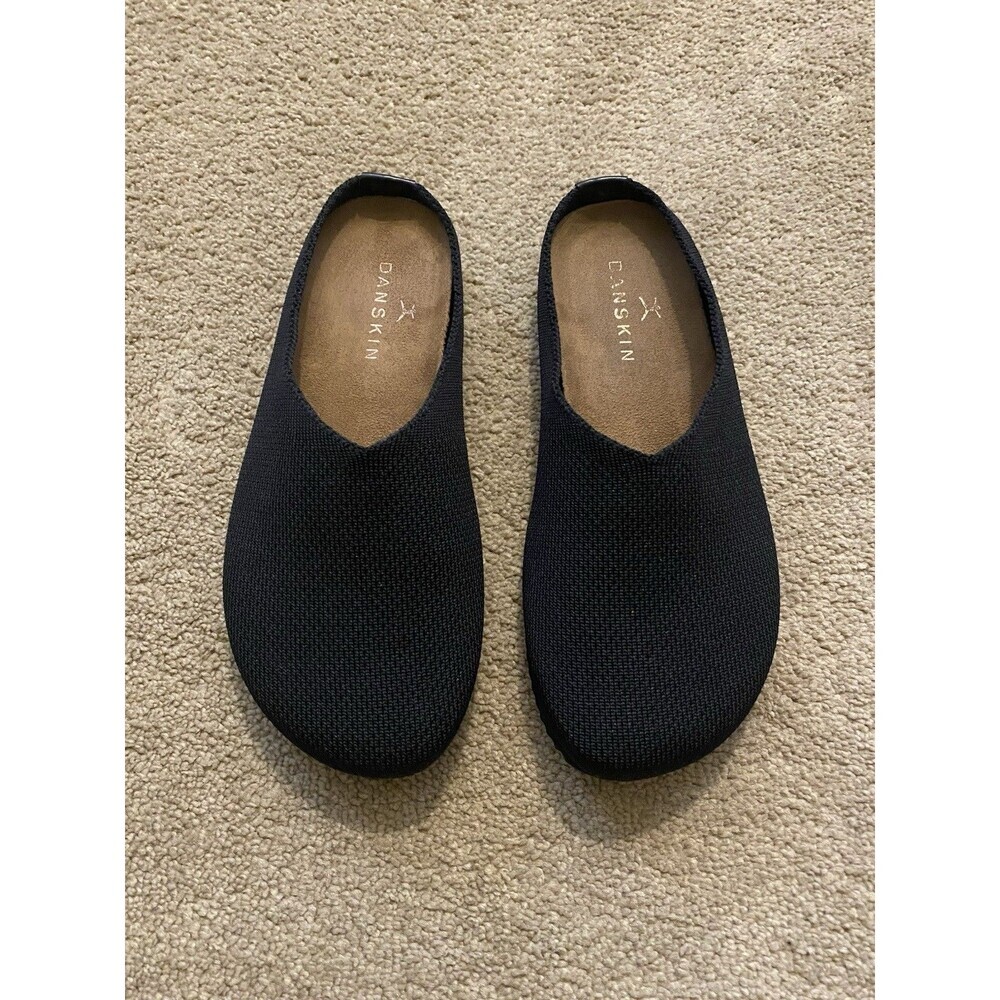 Danskin Daffy Knit Mules In Black Minimalist Comfort Size 6.5